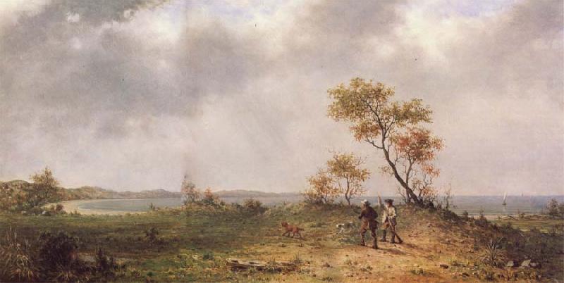 Martin Johnson Heade Zwei Jager in einer Landschaft oil painting picture